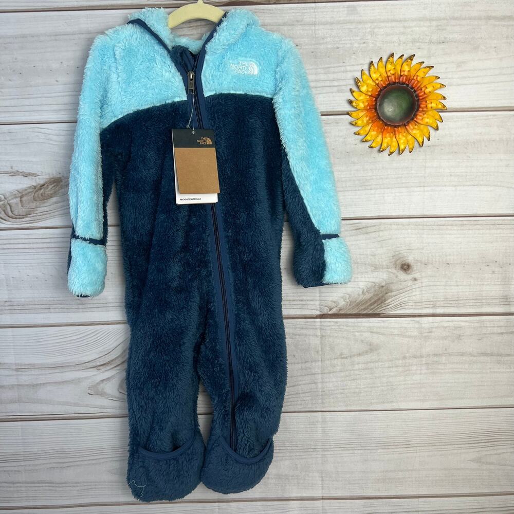 The North Face Baby Fleece Bunting Snowsuit Hooded Zip Footed 12 18M
